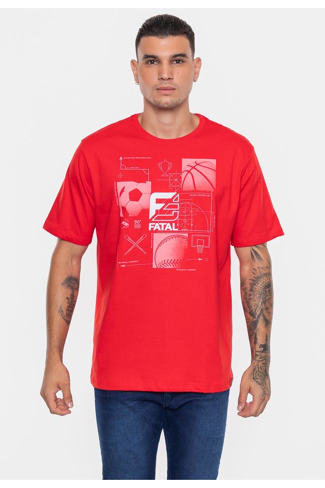 Camiseta-Fatal-Estampada-Sport-Vermelha Camiseta-Fatal-Estampada-Sport-Vermelha