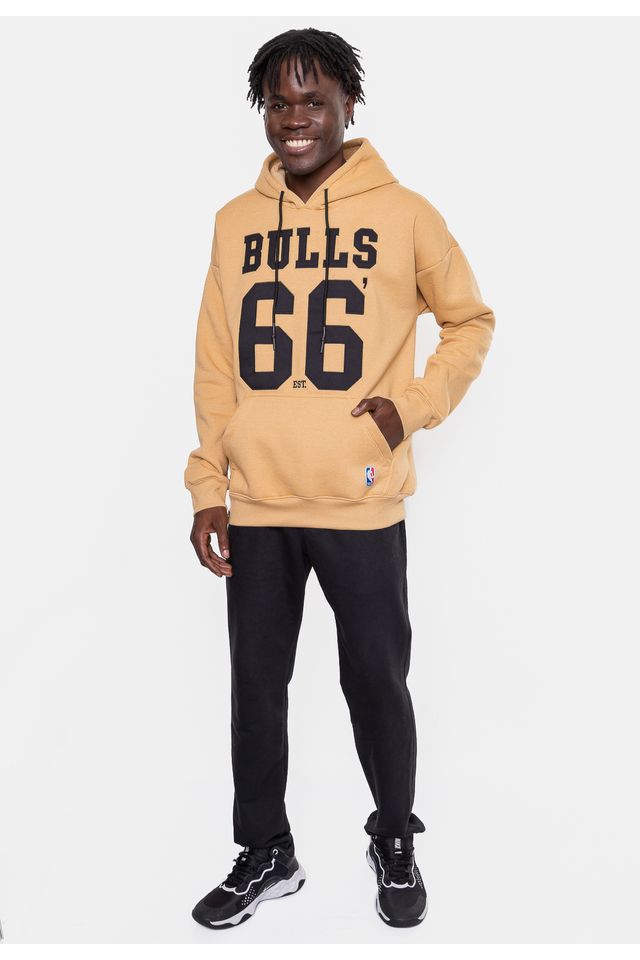 Moletom-NBA-Masculino-Number-Twil-Chicago-Bulls-Bege-Mascavo