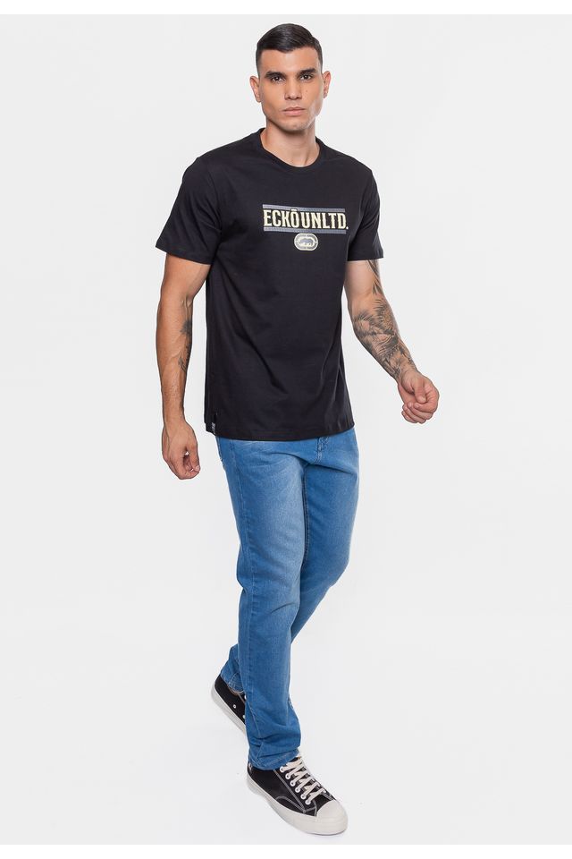 Camiseta-Ecko-Masculina-Vintage-Logo-Preta