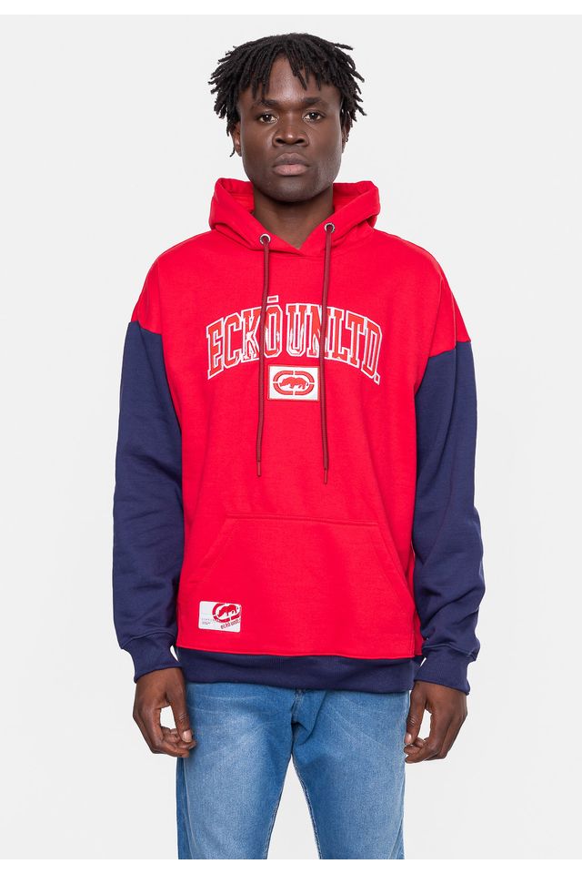 Moletom-Ecko-Masculino-Over-College-Vermelho Moletom-Ecko-Masculino-Over-College-Vermelho