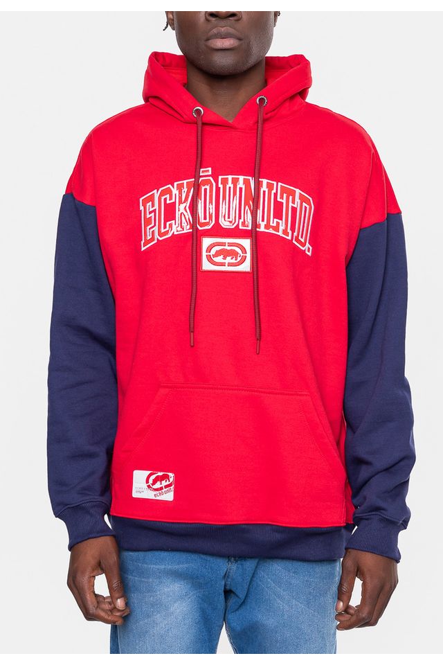 Moletom-Ecko-Masculino-Over-College-Vermelho Moletom-Ecko-Masculino-Over-College-Vermelho