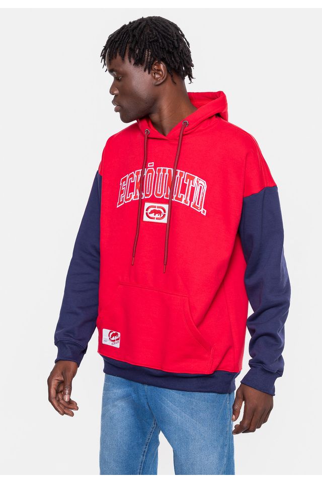 Moletom-Ecko-Masculino-Over-College-Vermelho Moletom-Ecko-Masculino-Over-College-Vermelho