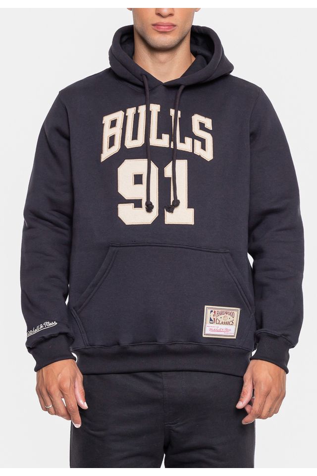 Moletom-Mitchell---Ness-NBA-Masculino-Chicago-Bulls-Dennis-Rodman-Preto