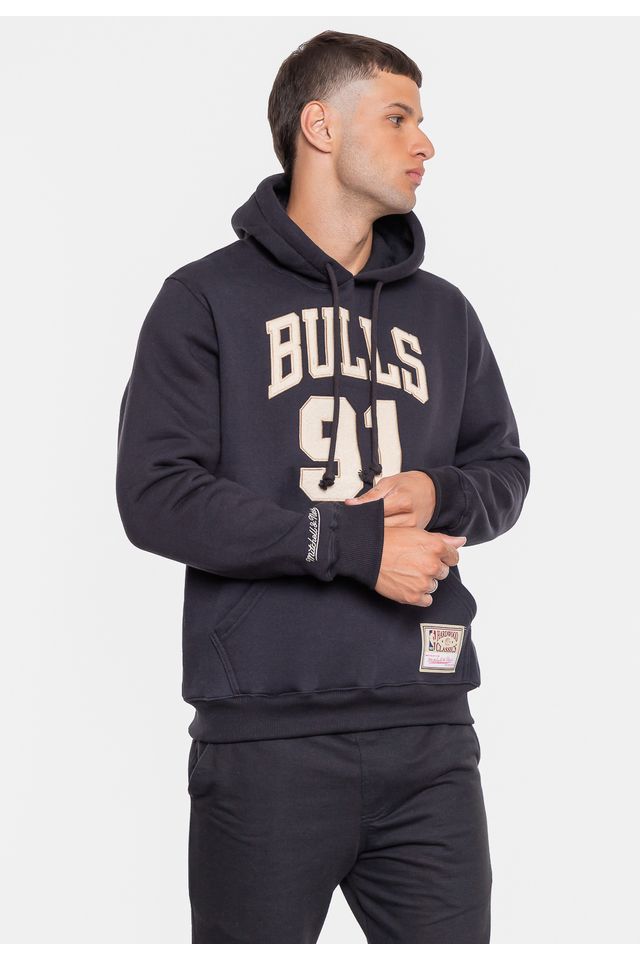 Moletom-Mitchell---Ness-NBA-Masculino-Chicago-Bulls-Dennis-Rodman-Preto