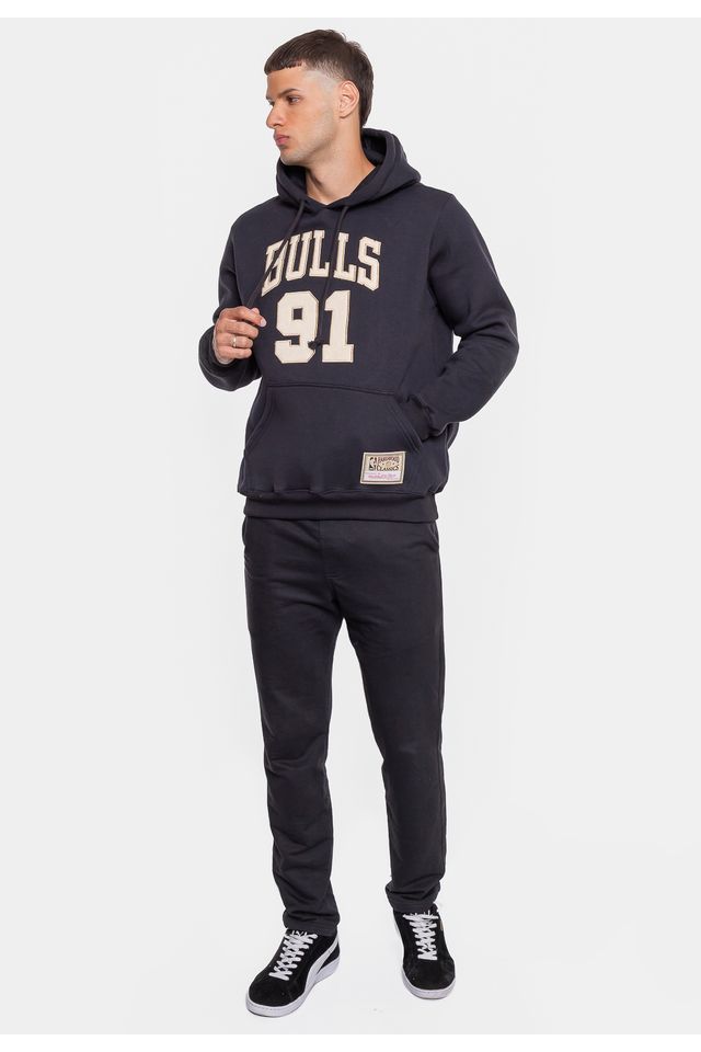 Moletom-Mitchell---Ness-NBA-Masculino-Chicago-Bulls-Dennis-Rodman-Preto