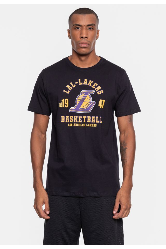 Camiseta-NBA-Masculina-Town-Los-Angeles-Lakers-Preta