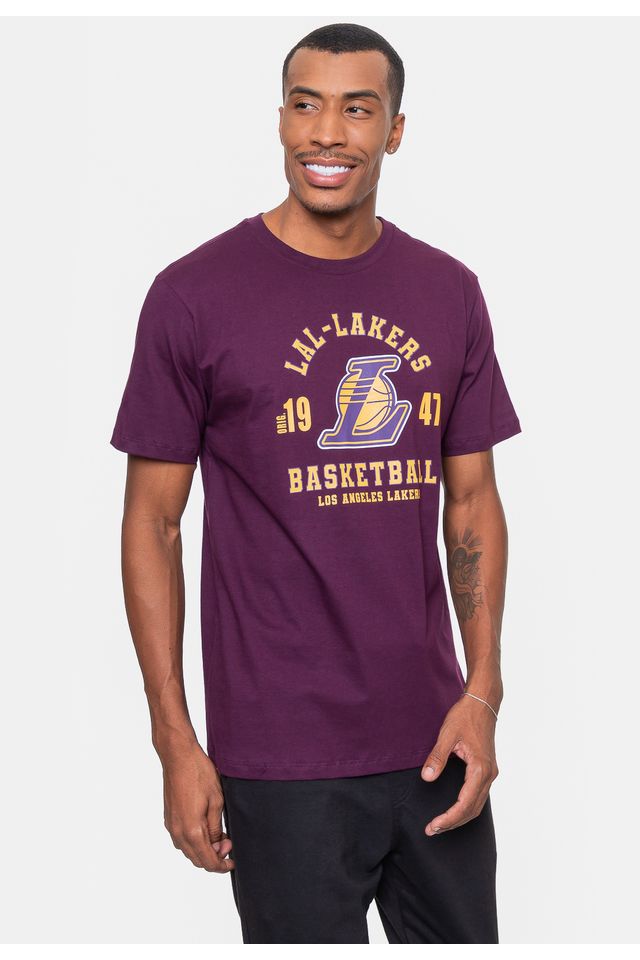 Camiseta-NBA-Masculina-Town-Los-Angeles-Lakers-Vinho