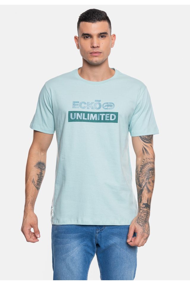 Camiseta-Ecko-Masculina-Flat-Rhino-Verde-Agua