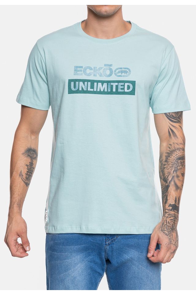Camiseta-Ecko-Masculina-Flat-Rhino-Verde-Agua