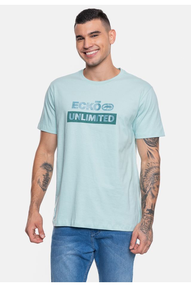 Camiseta-Ecko-Masculina-Flat-Rhino-Verde-Agua