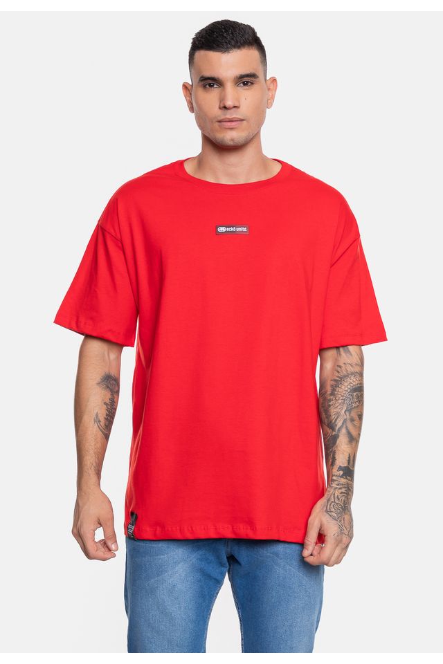 Camiseta-Ecko-Masculina-Fashion-Basic-Over-Vermelha
