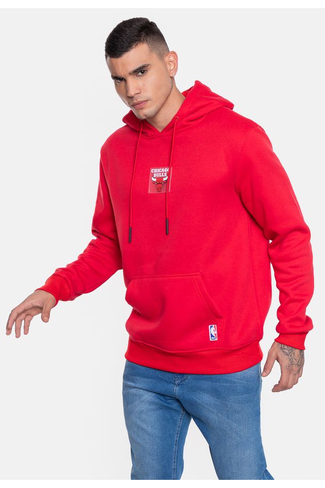Moletom-NBA-Masculino-Fechado-Chicago-Bulls-Vermelho