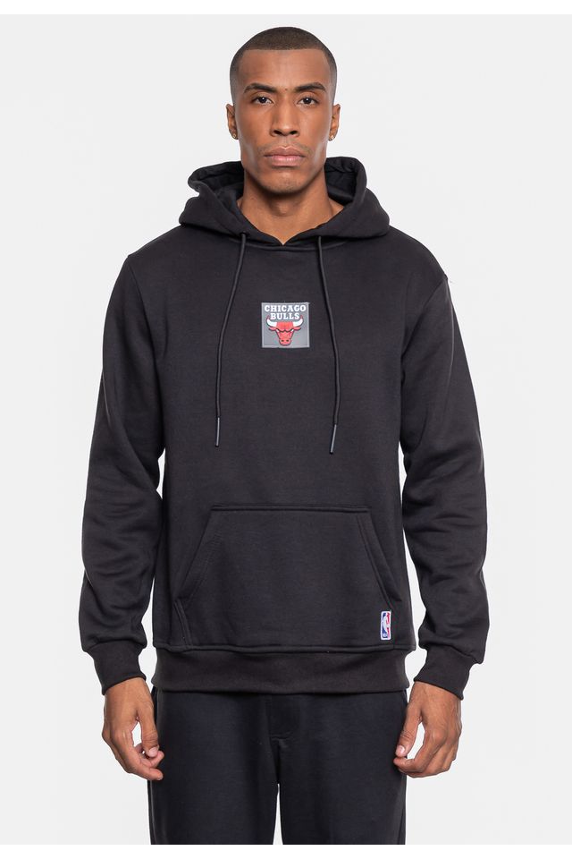 Moletom-NBA-Masculino-Fechado-Chicago-Bulls-Preto