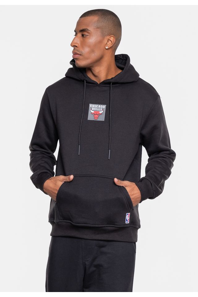 Moletom-NBA-Masculino-Fechado-Chicago-Bulls-Preto