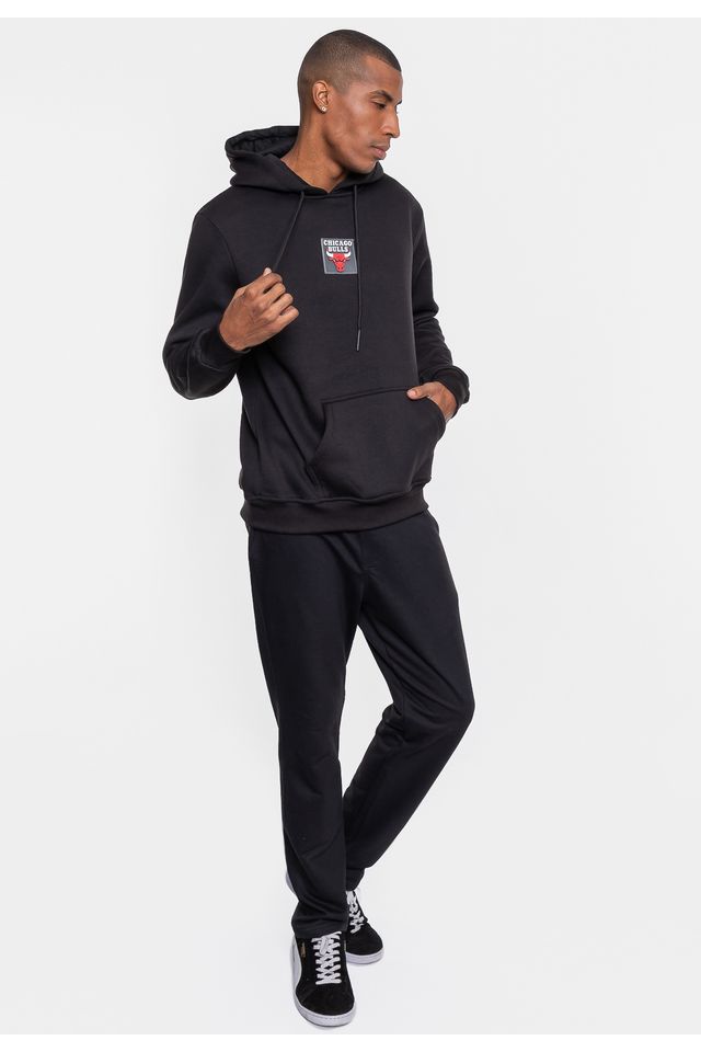 Moletom-NBA-Masculino-Fechado-Chicago-Bulls-Preto