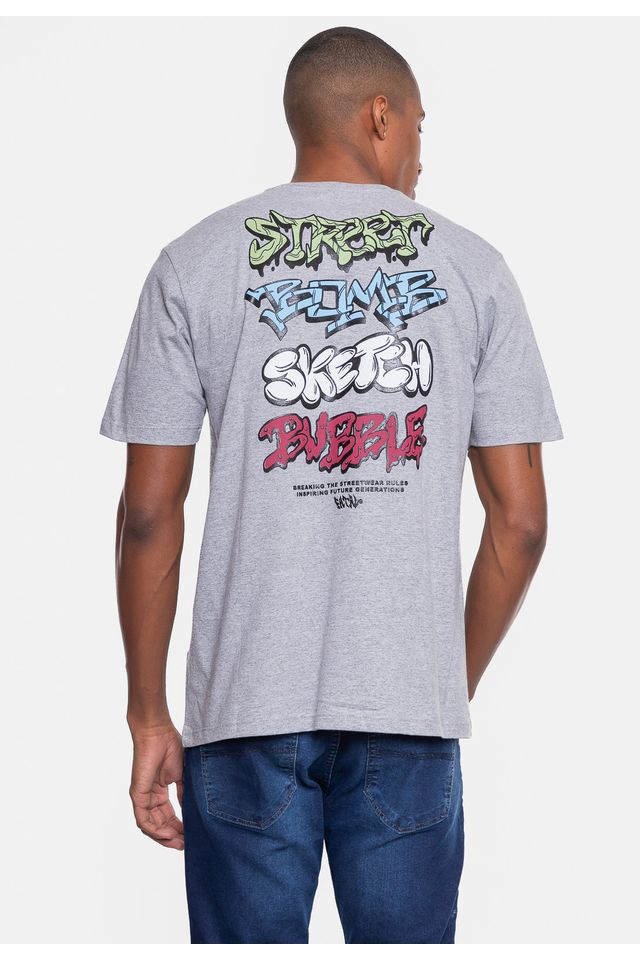 Camiseta-Fatal-Masculina-Estampada-Bubble-Cinza-Mescla