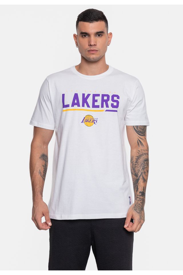 Camiseta-NBA-Masculina-Wordname-Los-Angeles-Lakers-Off-White
