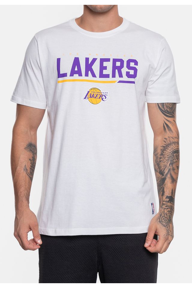 Camiseta-NBA-Masculina-Wordname-Los-Angeles-Lakers-Off-White