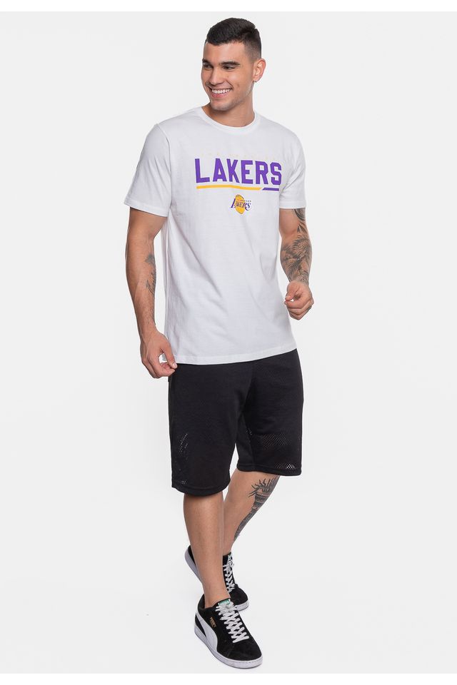 Camiseta-NBA-Masculina-Wordname-Los-Angeles-Lakers-Off-White