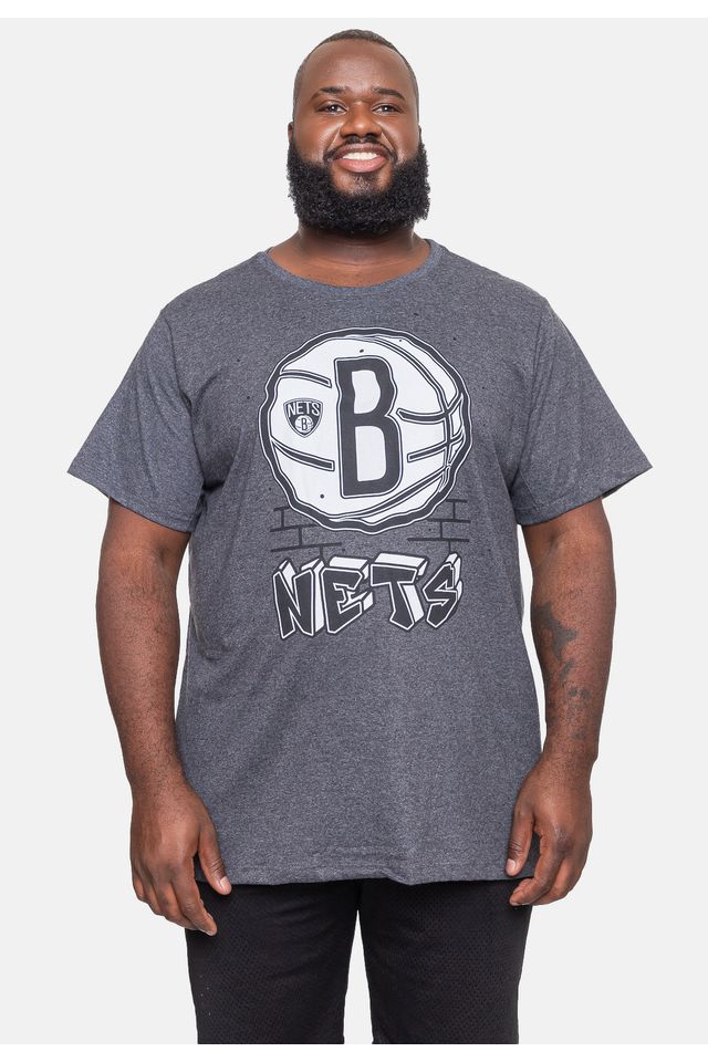 Camiseta-NBA-Plus-Size-Top-Scorer-Brooklyn-Nets-Preta-Mescla