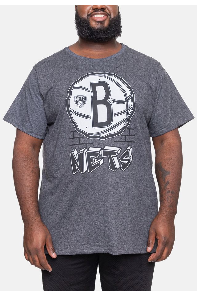 Camiseta-NBA-Plus-Size-Top-Scorer-Brooklyn-Nets-Preta-Mescla