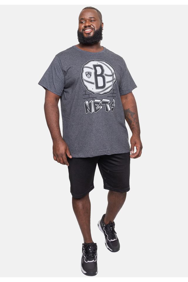 Camiseta-NBA-Plus-Size-Top-Scorer-Brooklyn-Nets-Preta-Mescla