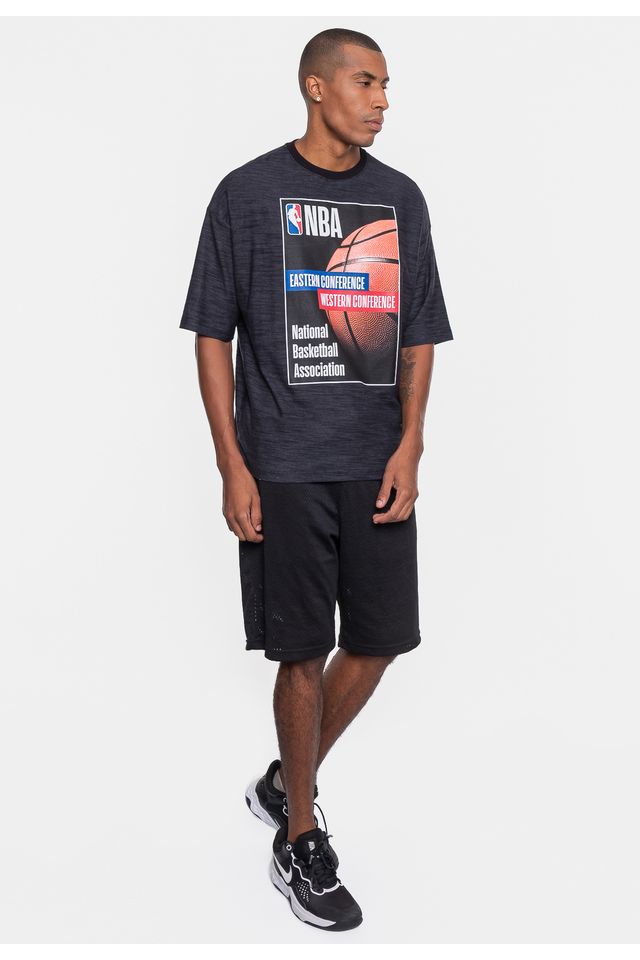 Camiseta-NBA-Masculina-Oversized-Cover-Preta