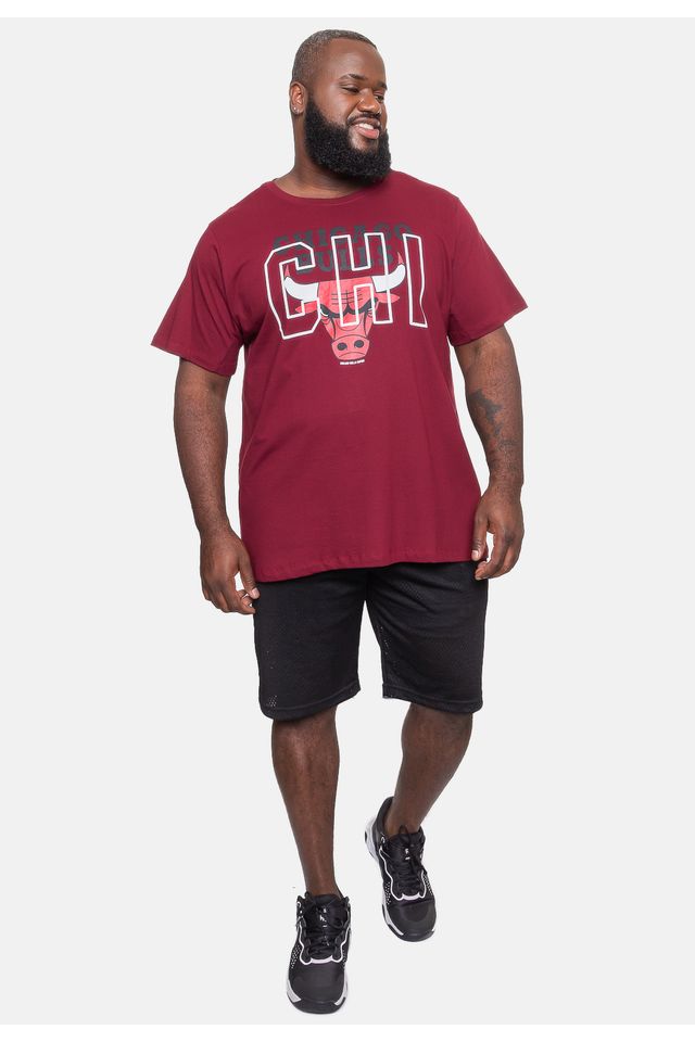 Camiseta-NBA-Plus-Size-City2City-Chicago-Bulls-Bordo-Rustico