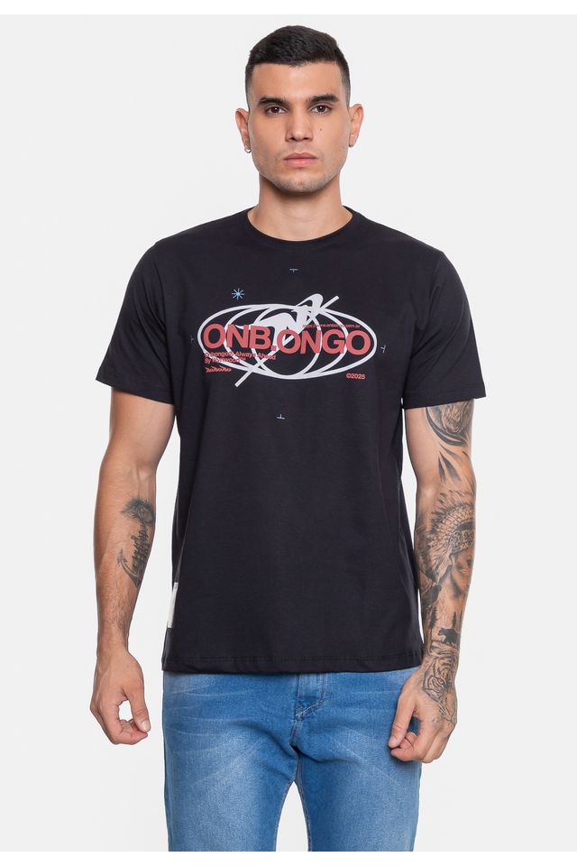 Camiseta-Onbongo-Masculina-Estampada-Preta Camiseta-Onbongo-Masculina-Estampada-Preta