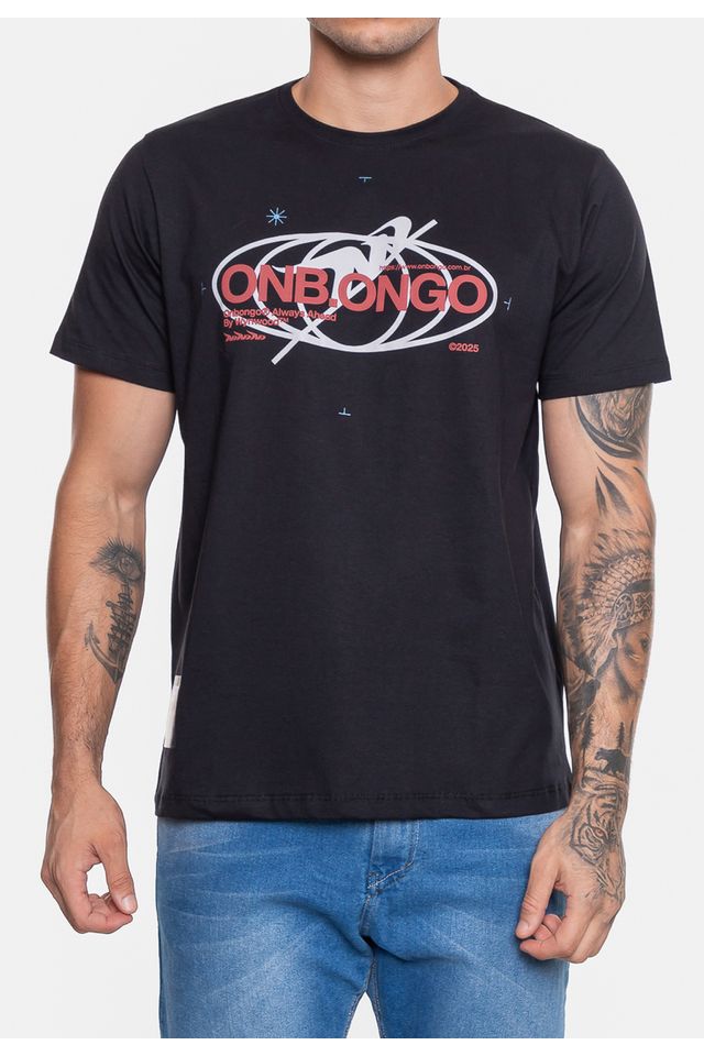 Camiseta-Onbongo-Masculina-Estampada-Preta