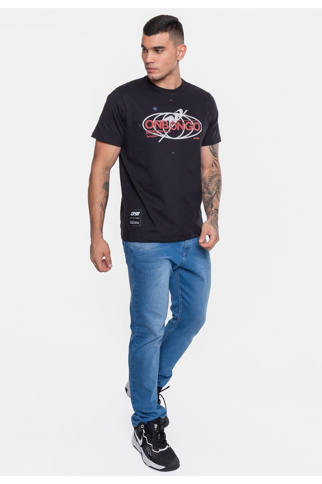Camiseta-Onbongo-Masculina-Estampada-Preta