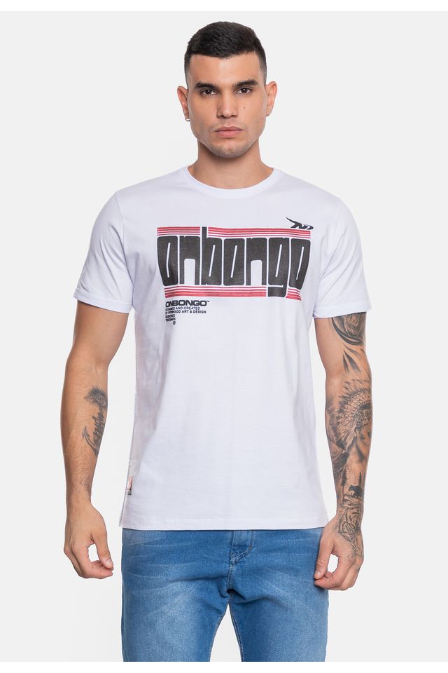 Camiseta-Onbongo-Masculina-Off-White Camiseta-Onbongo-Masculina-Off-White