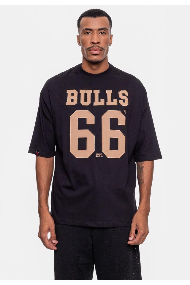 Camiseta-NBA-Oversized-Number-Twill-Chicago-Bulls-Preta