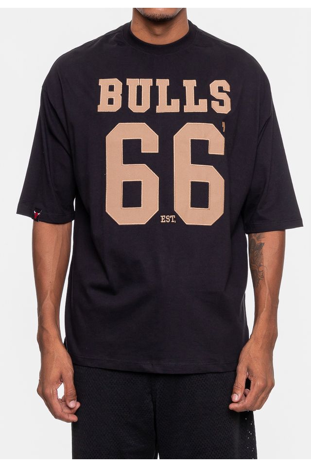 Camiseta-NBA-Oversized-Number-Twill-Chicago-Bulls-Preta