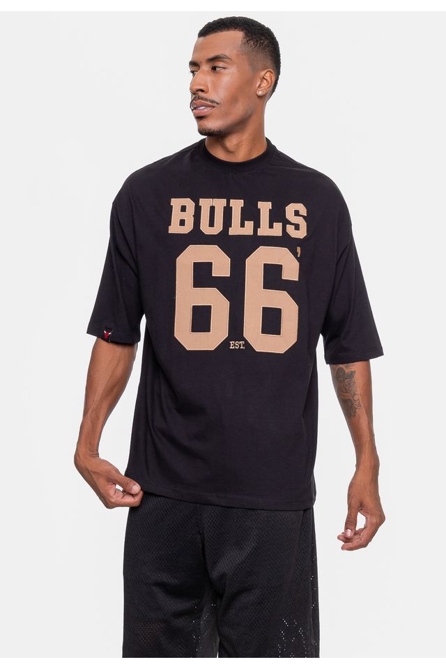 Camiseta-NBA-Oversized-Number-Twill-Chicago-Bulls-Preta