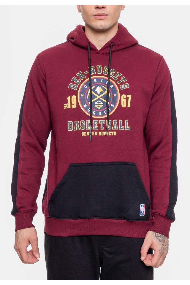 Moletom-NBA-Masculino-Team-Town-Denver-Nuggets-Bordo-Cabernet