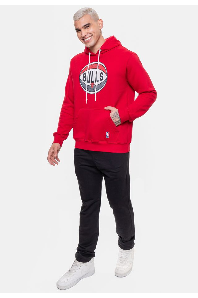 Moletom-NBA-Masculino-Basketball-Chicago-Bulls-Vermelho