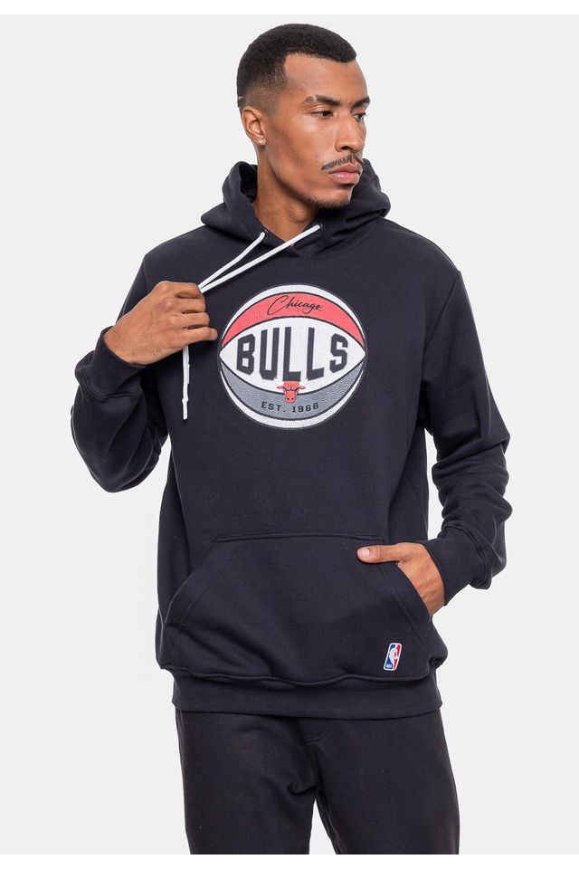 Moletom-NBA-Masculino-Basketball-Chicago-Bulls-Preto