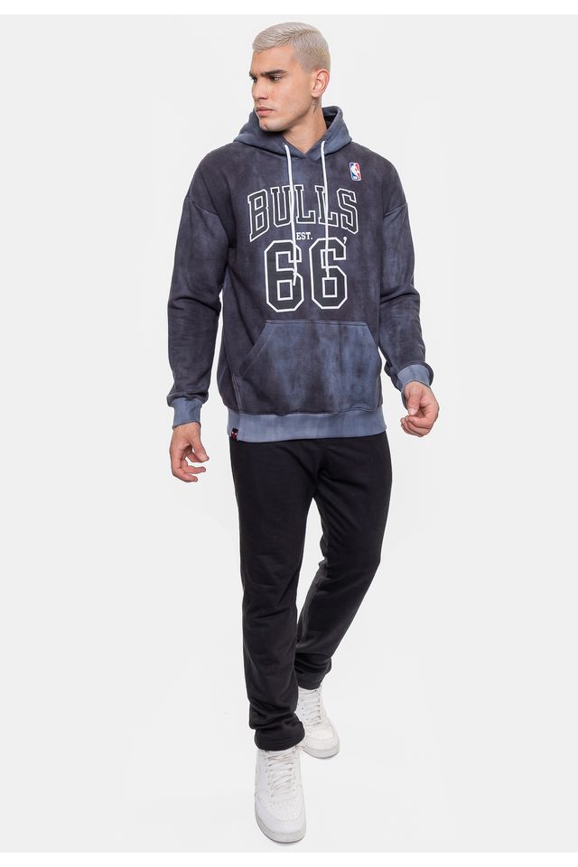 Moletom-NBA-Masculino-Marblend-Chicago-Bulls-Preto