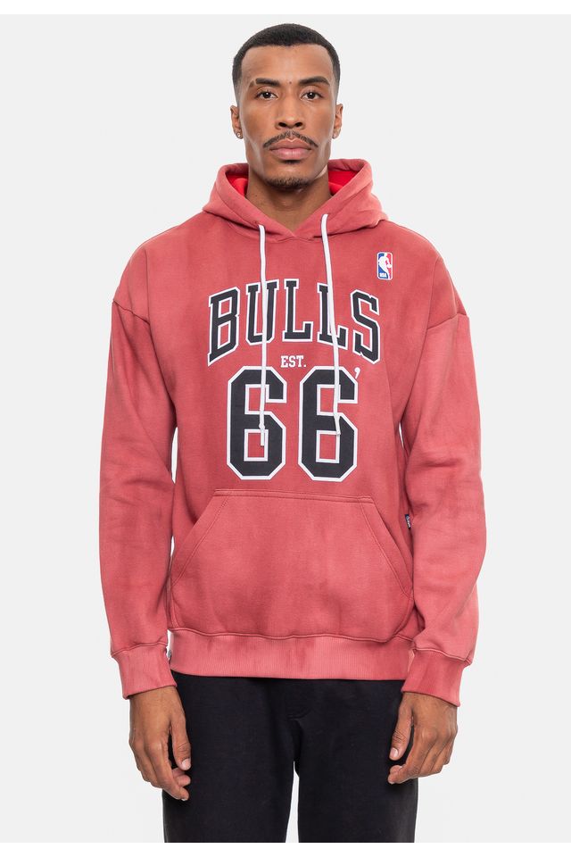 Moletom-NBA-Masculino-Marblend-Chicago-Bulls-Vermelho