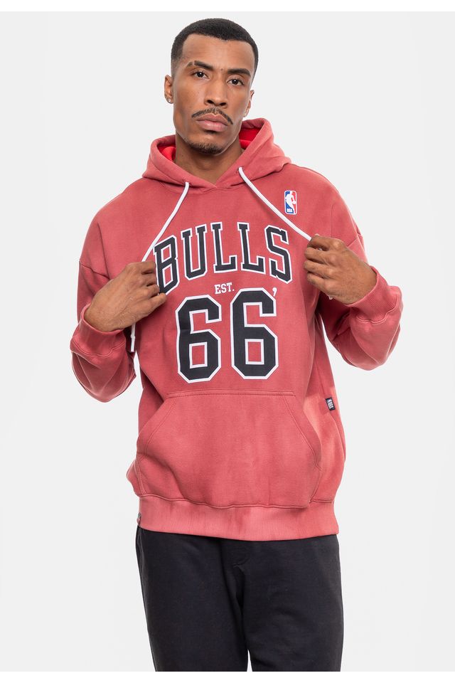 Moletom-NBA-Masculino-Marblend-Chicago-Bulls-Vermelho