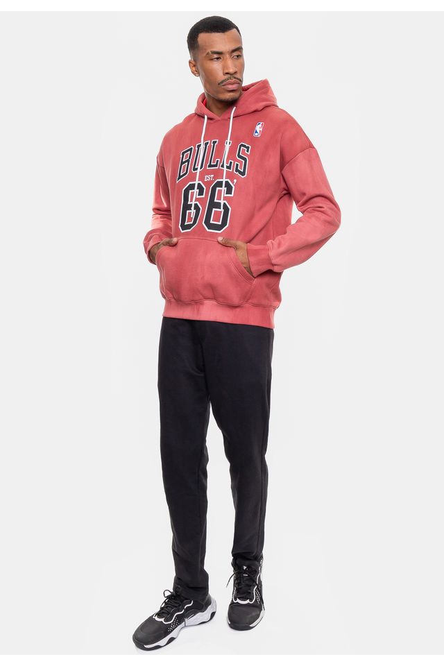 Moletom-NBA-Masculino-Marblend-Chicago-Bulls-Vermelho