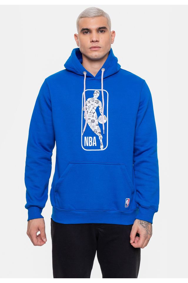 Moletom-NBA-Masculino-All-Teams-Azul-Mescla