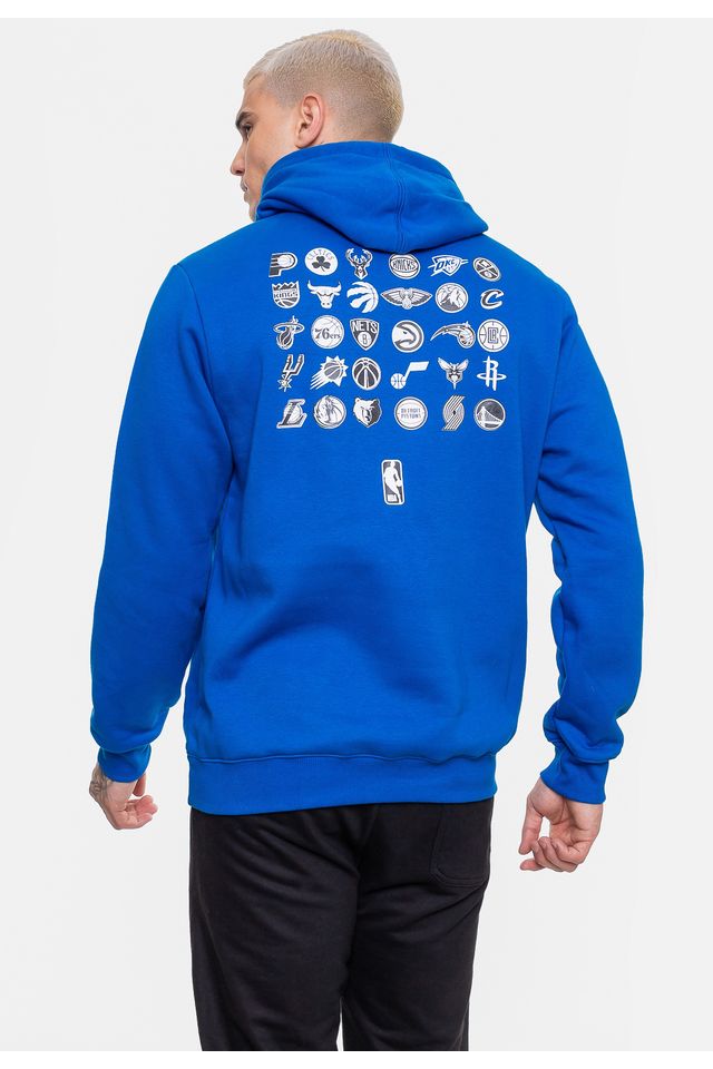 Moletom-NBA-Masculino-All-Teams-Azul-Mescla