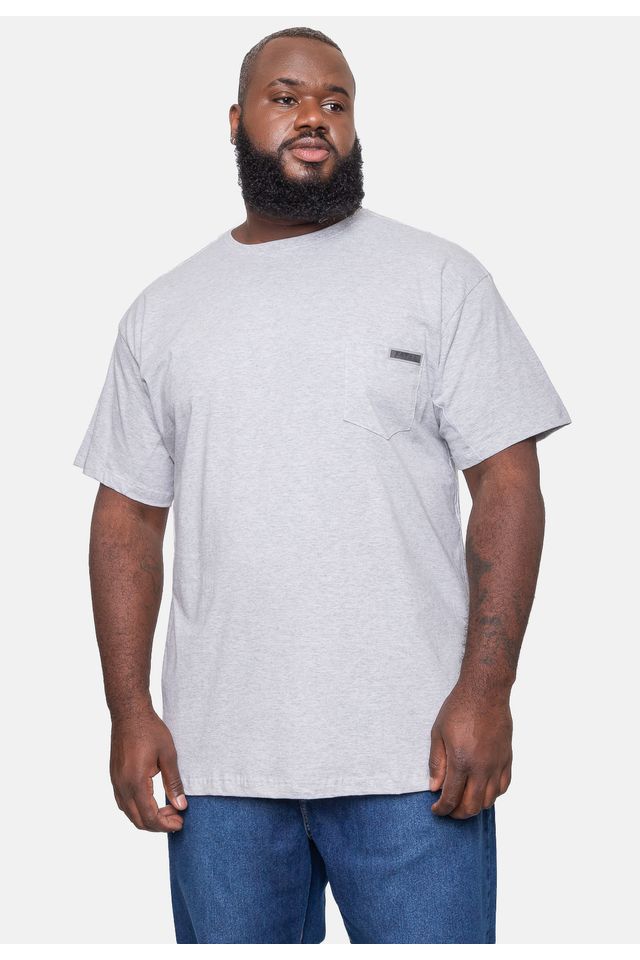Camiseta-Fatal-Fashion-Basic-Plus-Size-Climber-Gelo-Mescla Camiseta-Fatal-Fashion-Basic-Plus-Size-Climber-Gelo-Mescla