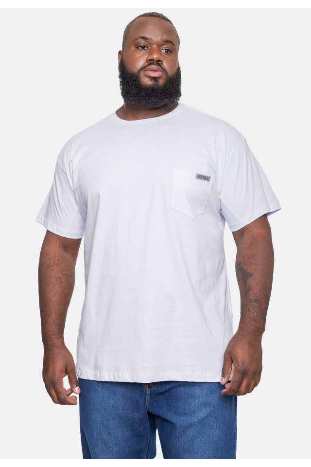Camiseta-Fatal-Fashion-Basic-Plus-Size-Branca Camiseta-Fatal-Fashion-Basic-Plus-Size-Branca
