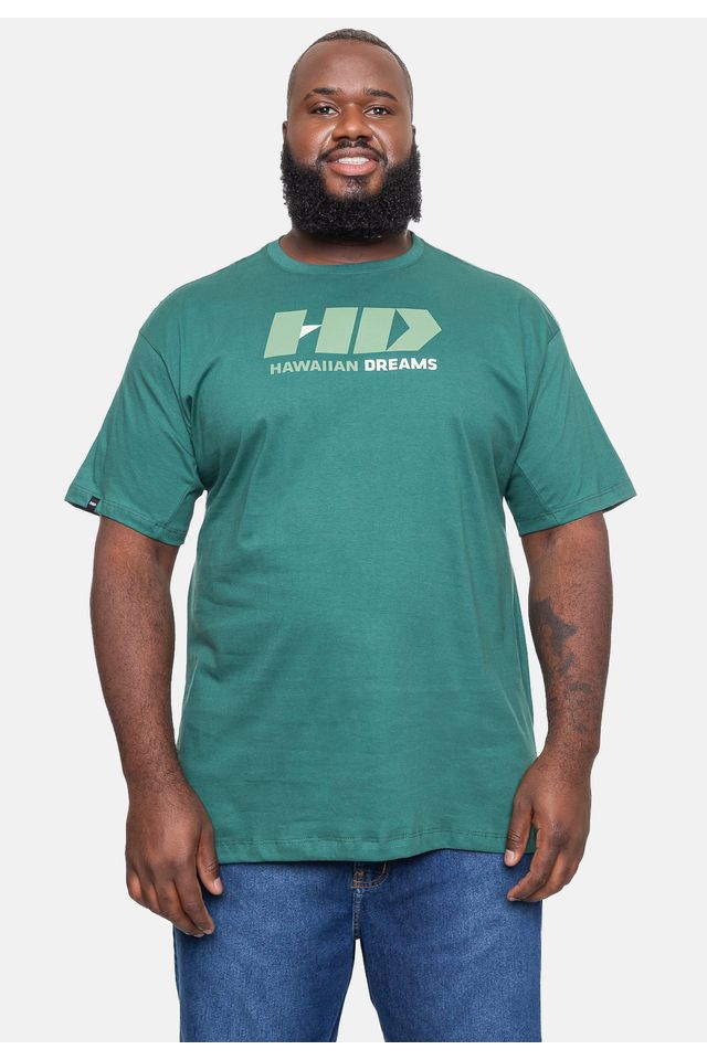 Camiseta-HD-Masculina-Plus-Size-Logo-Verde-Escuro