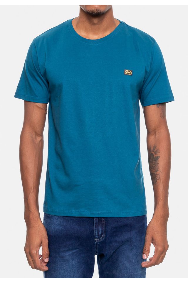 Camiseta-Ecko-Masculina-Fashion-Basic-Crown-Azul-Turquesa