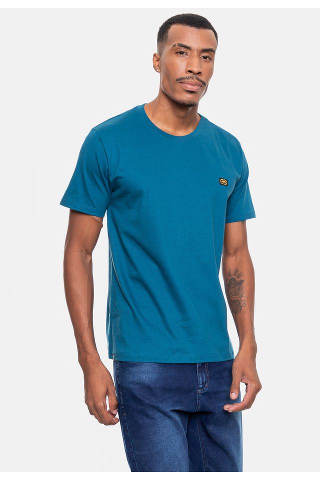 Camiseta-Ecko-Masculina-Fashion-Basic-Crown-Azul-Turquesa