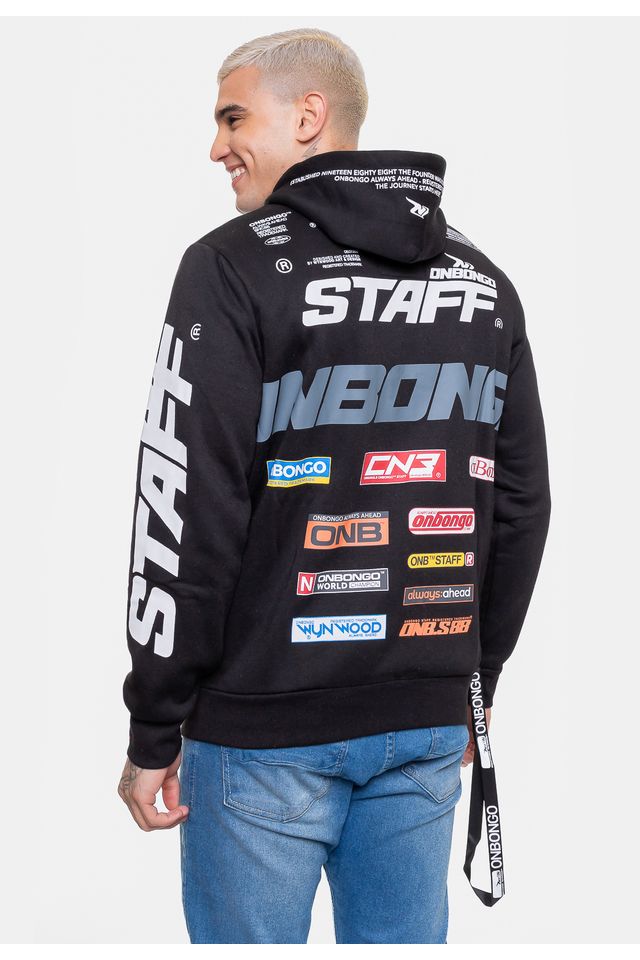Moletom Onbongo Staff com Ziper Preto Starter - Main Image